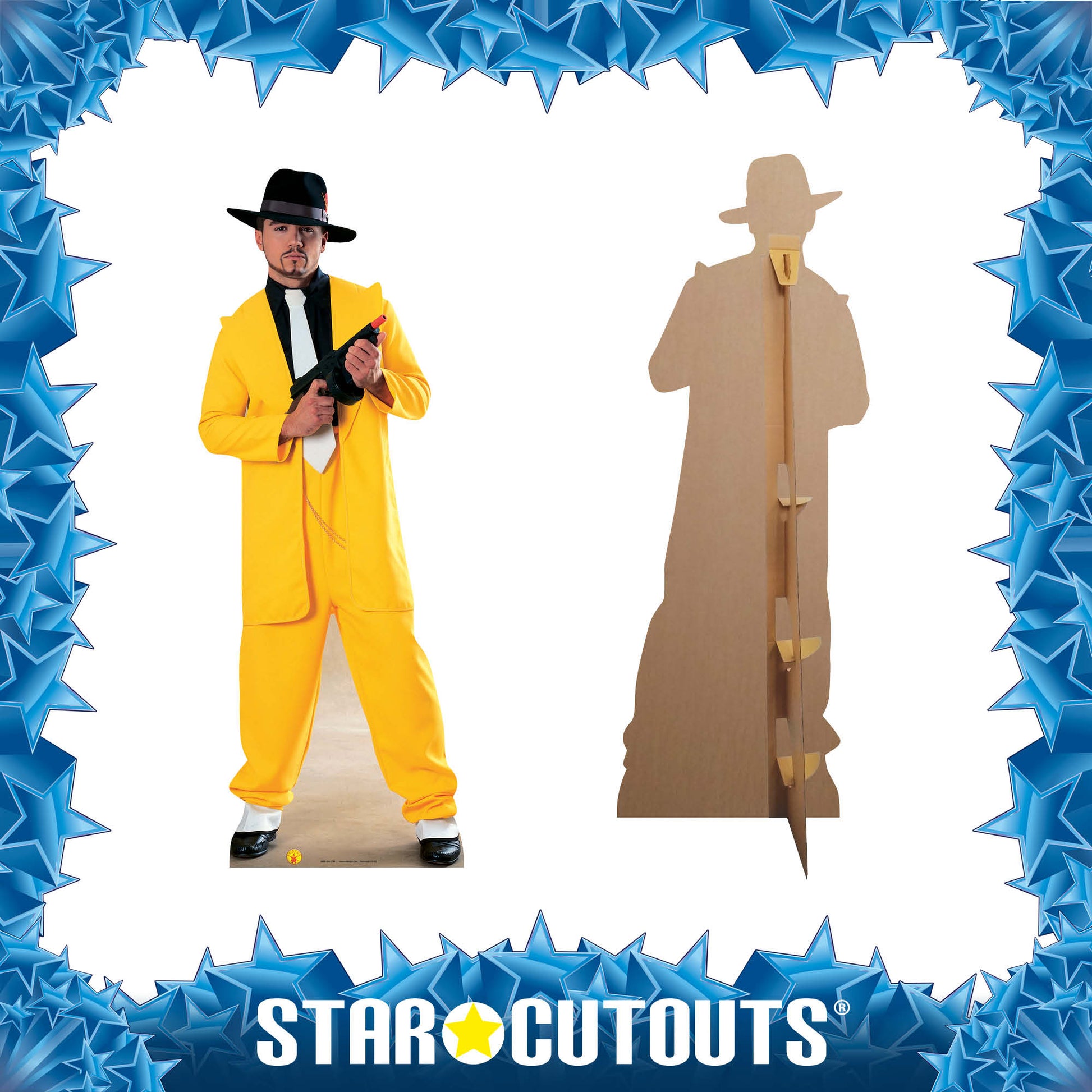 SC212 Gangster (in yellow suit) Cardboard Cut Out Height 183cm - mycardboardcutout
