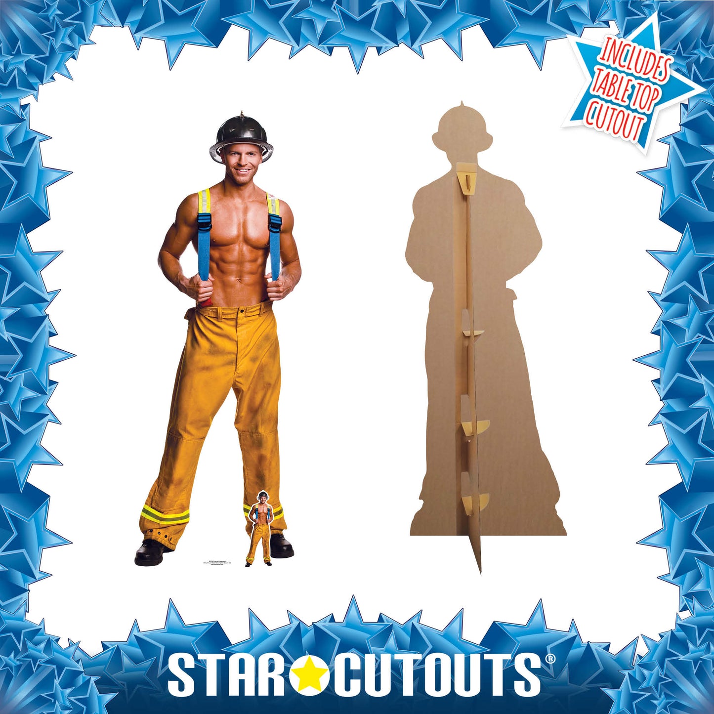SC2156 Fireman Chippendale Cardboard Cut Out Height 175cm - mycardboardcutout