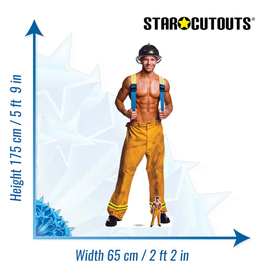 SC2156 Fireman Chippendale Cardboard Cut Out Height 175cm - mycardboardcutout