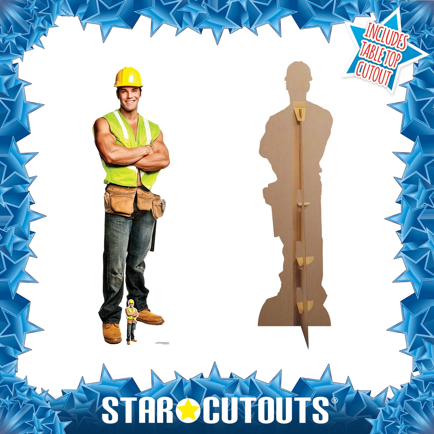 SC2157 Construction Chippendale Cardboard Cut Out Height 181cm - mycardboardcutout