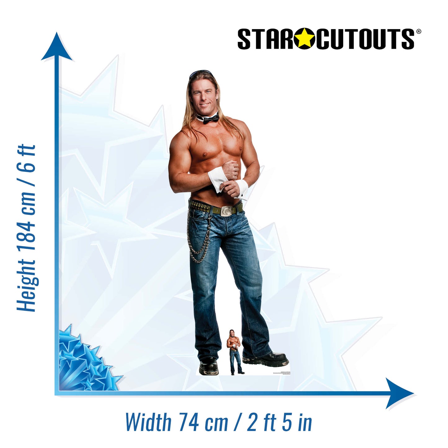 SC2158 Kevin Cornell Cuff N Collar Cardboard Cut Out Height 184cm - mycardboardcutout