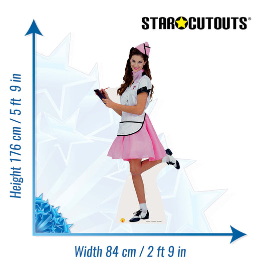 SC216 Soda Pop Girl Cardboard Cut Out Height 176cm - mycardboardcutout