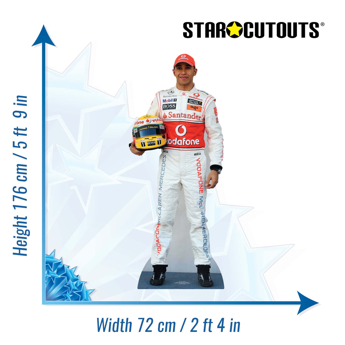 Lewis Hamilton Cardboard Cutout - mycardboardcutout