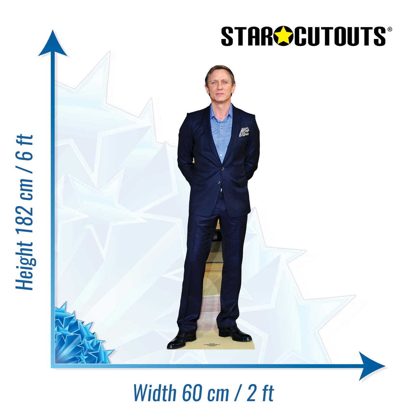CS435 Daniel Craig Height 182cm Lifesize Cardboard Cut Out With Mini - mycardboardcutout