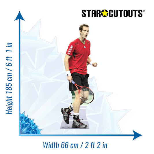 CS446 Andy Murray Height 185cm Lifesize Cardboard Cutout - mycardboardcutout