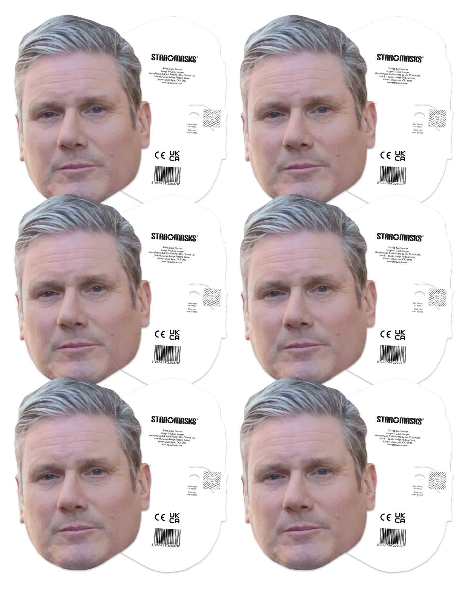 SMP455	Keir Starmer 6 Pack Masks - mycardboardcutout