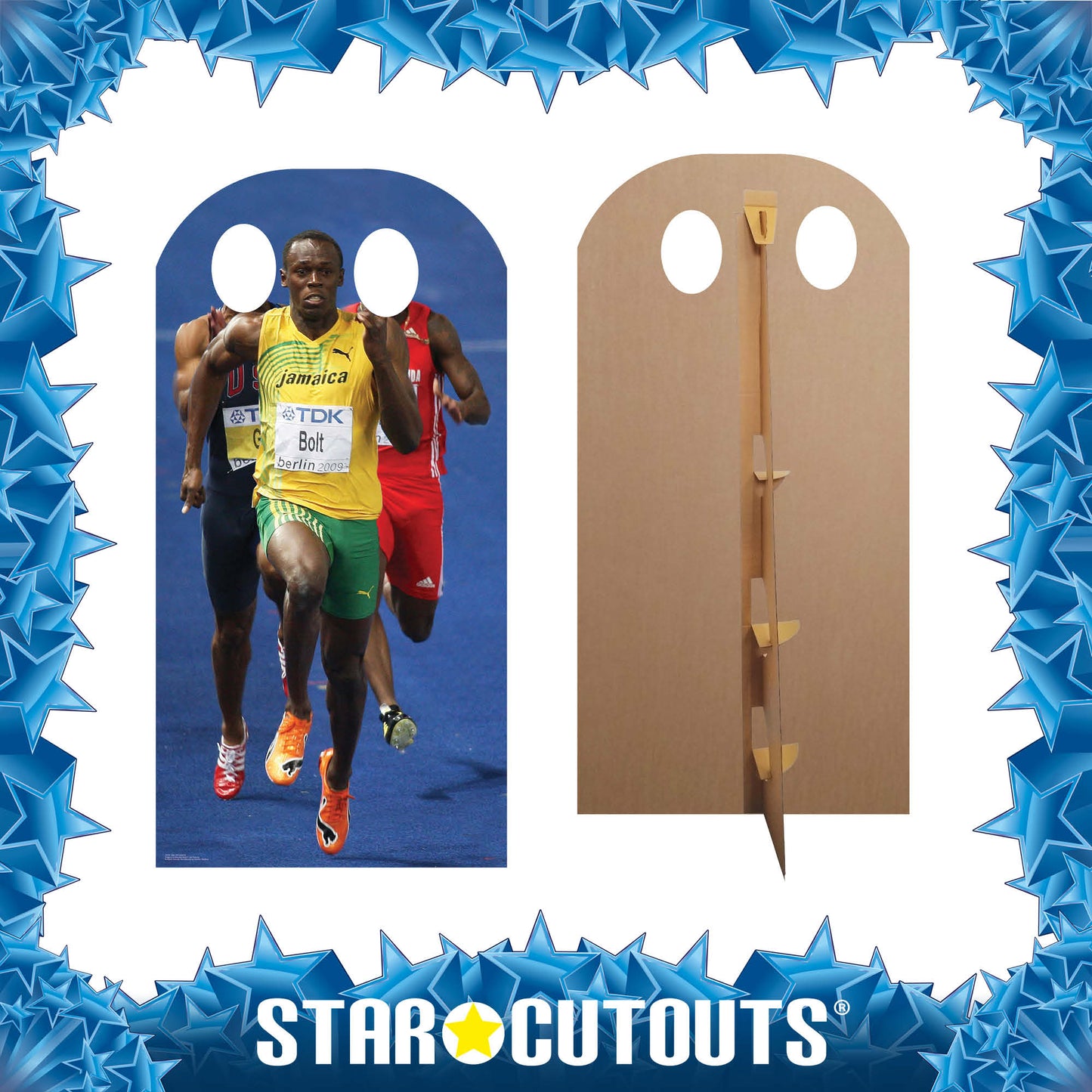 CS458 Bolt Stand-In Height 179cm Lifesize Cardboard Cutout - mycardboardcutout