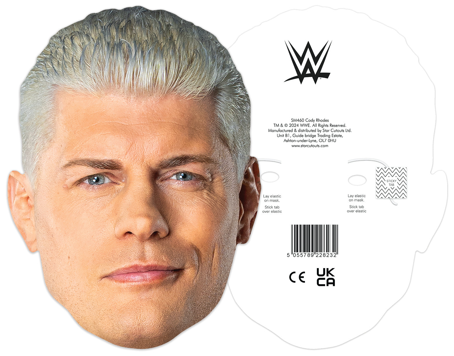SM460 Cody Rhodes Mask WWE Single Face Mask - mycardboardcutout