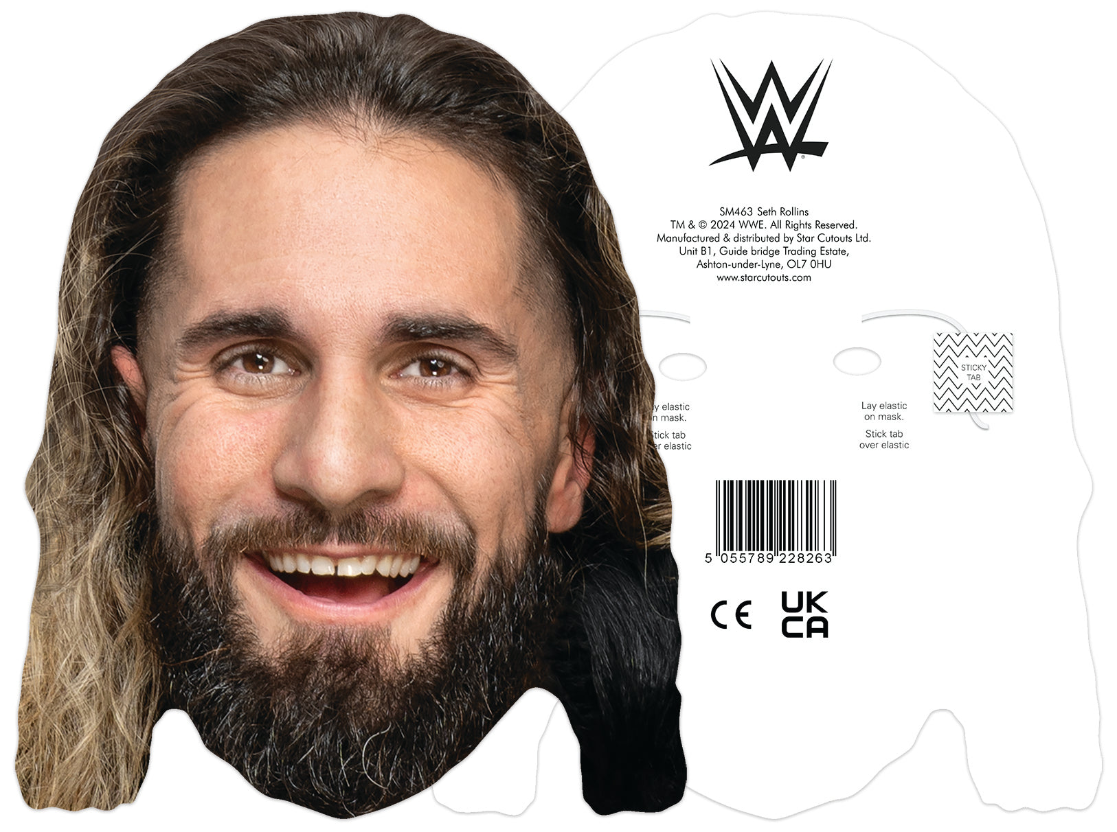 SM463 Seth Rollins Mask WWE Single Face Mask - mycardboardcutout
