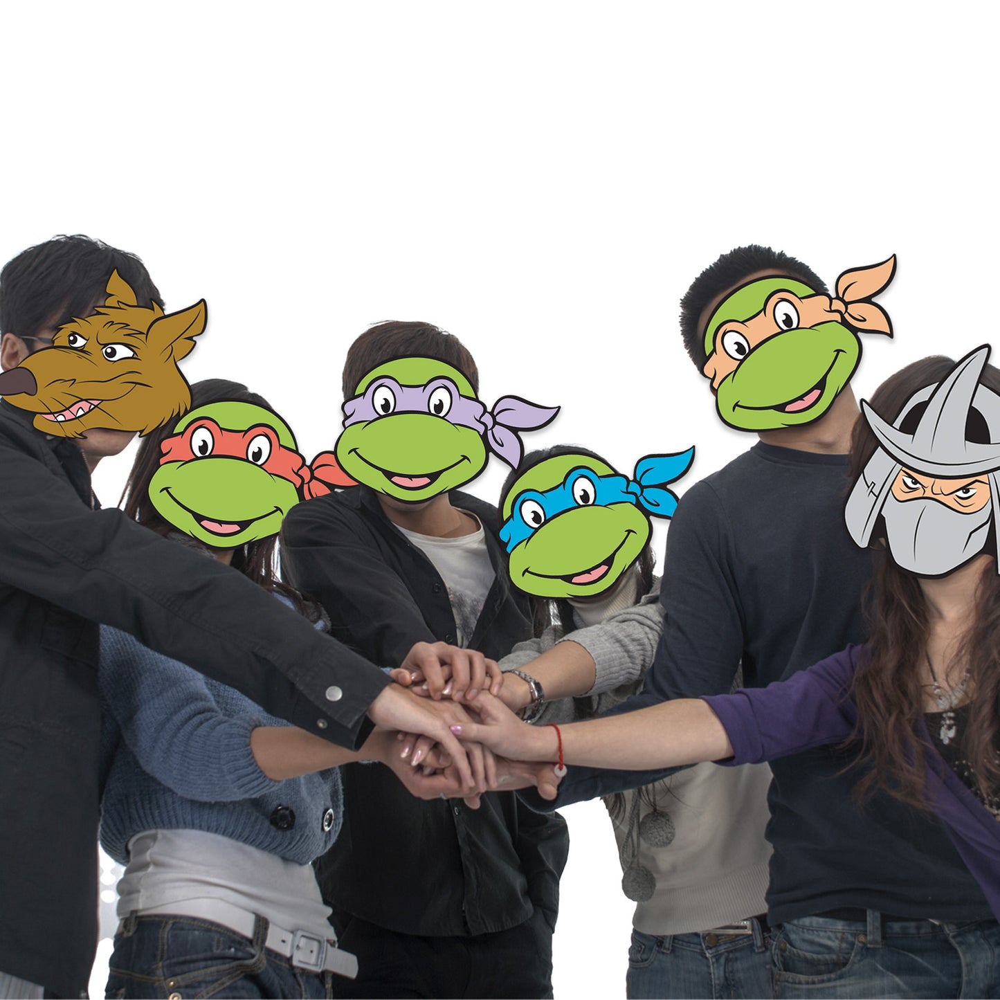 SMP465 Teenage Mutant Ninja Turtles 6 Pack Cardboard Face Masks