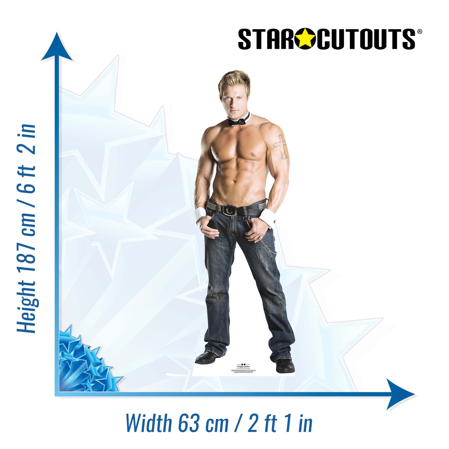 SC476 Billy Cuff n Collar Cardboard Cut Out Height 187cm - mycardboardcutout
