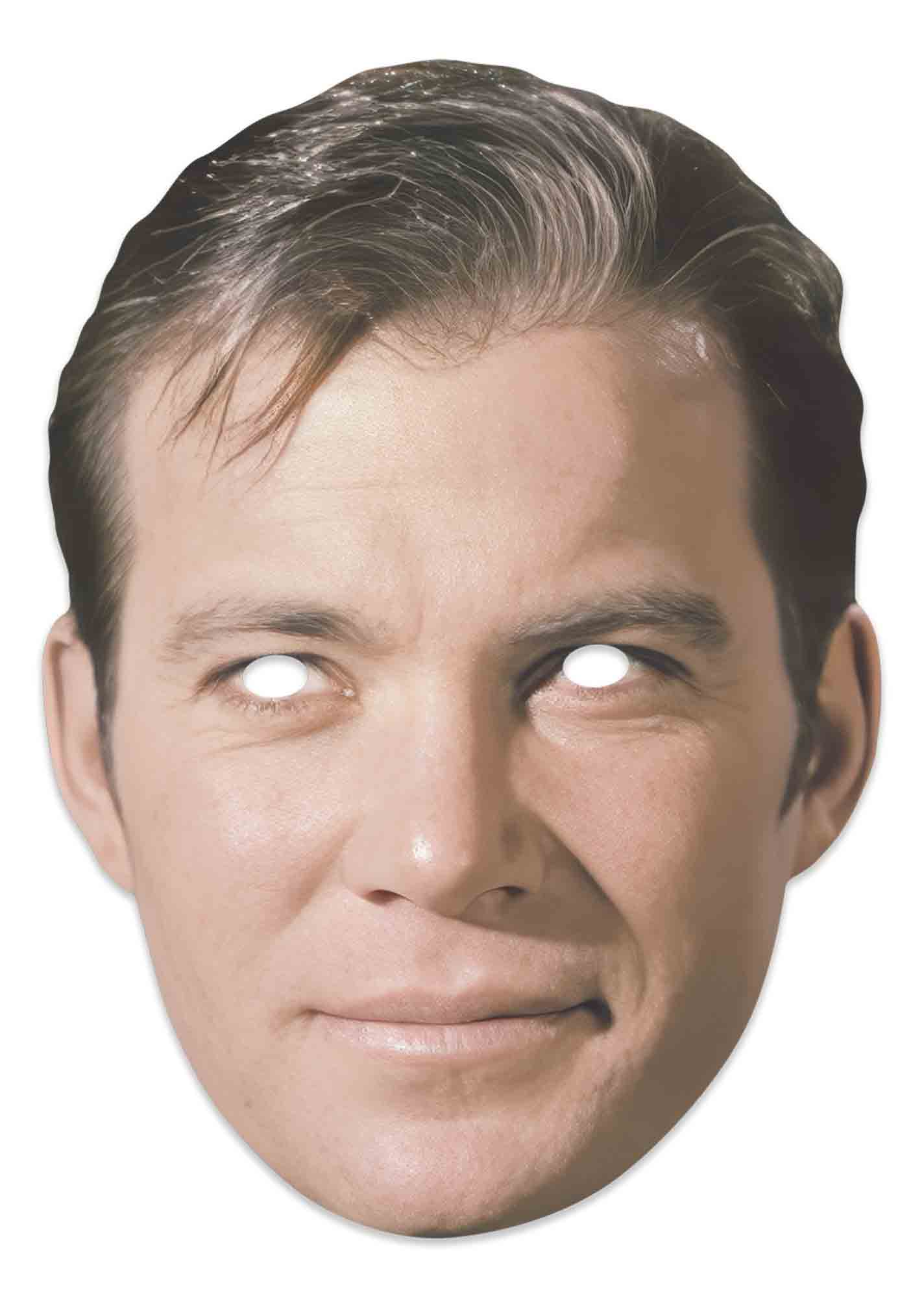SM509 Captain Kirk Mask William Shatner Star Trek - Includes Tabs and Elastic