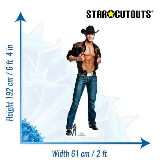 SC530 Jaymes Vaughn Cowboy Cardboard Cut Out Height 192cm - mycardboardcutout
