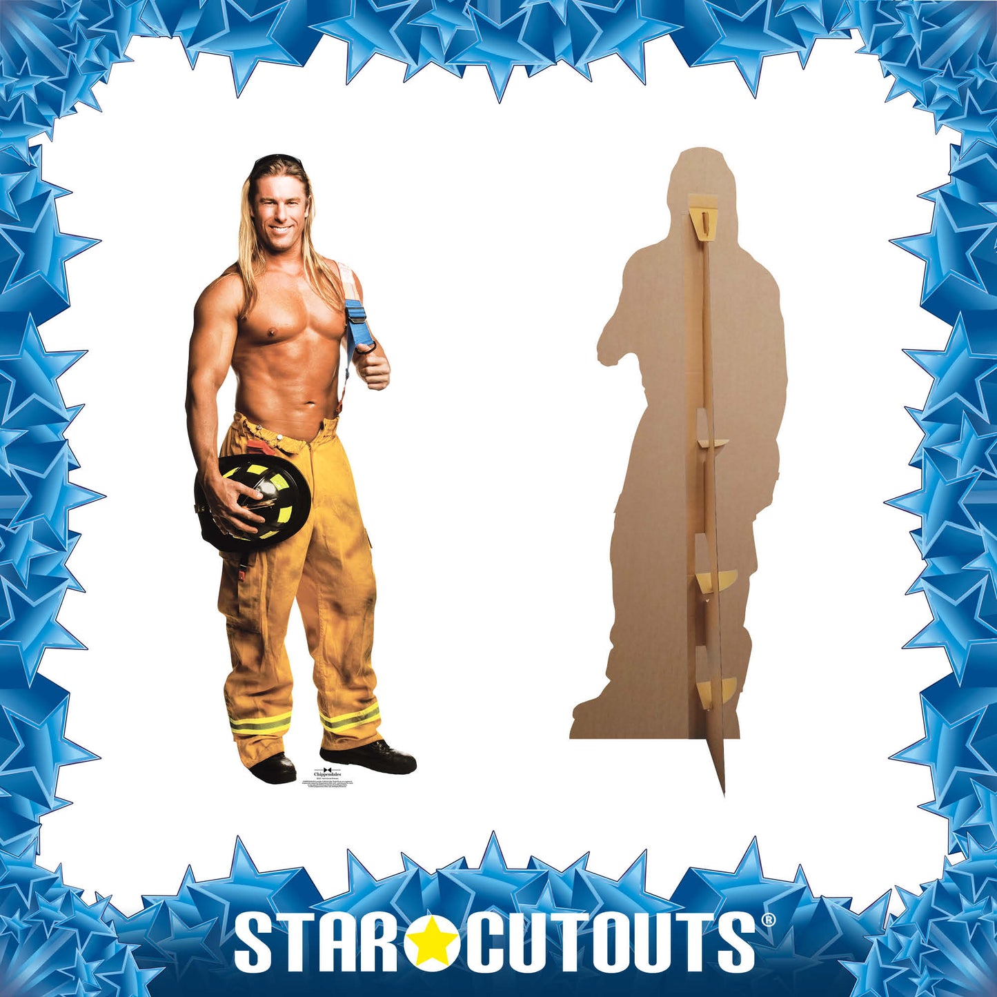 SC531 Kevin  Fireman  Chippendales Cardboard Cut Out Height 189cm