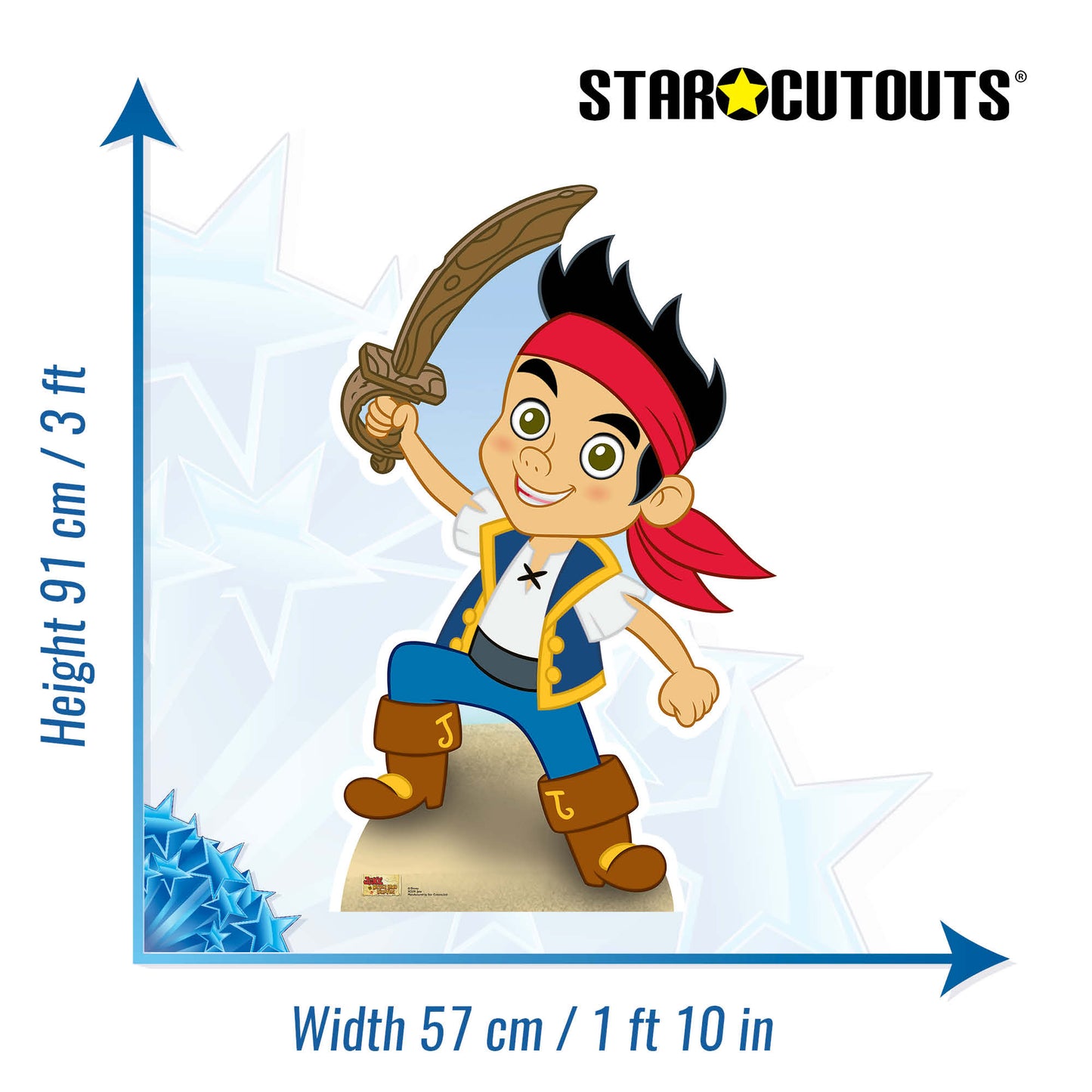 Jake - Jake and the Neverland Pirates Star Mini Cut-out Cardboard Cut Out Height 91cm