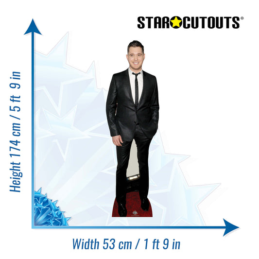 CS546 Michael Buble Height 174cm Lifesize Cardboard Cut Out With Mini - mycardboardcutout