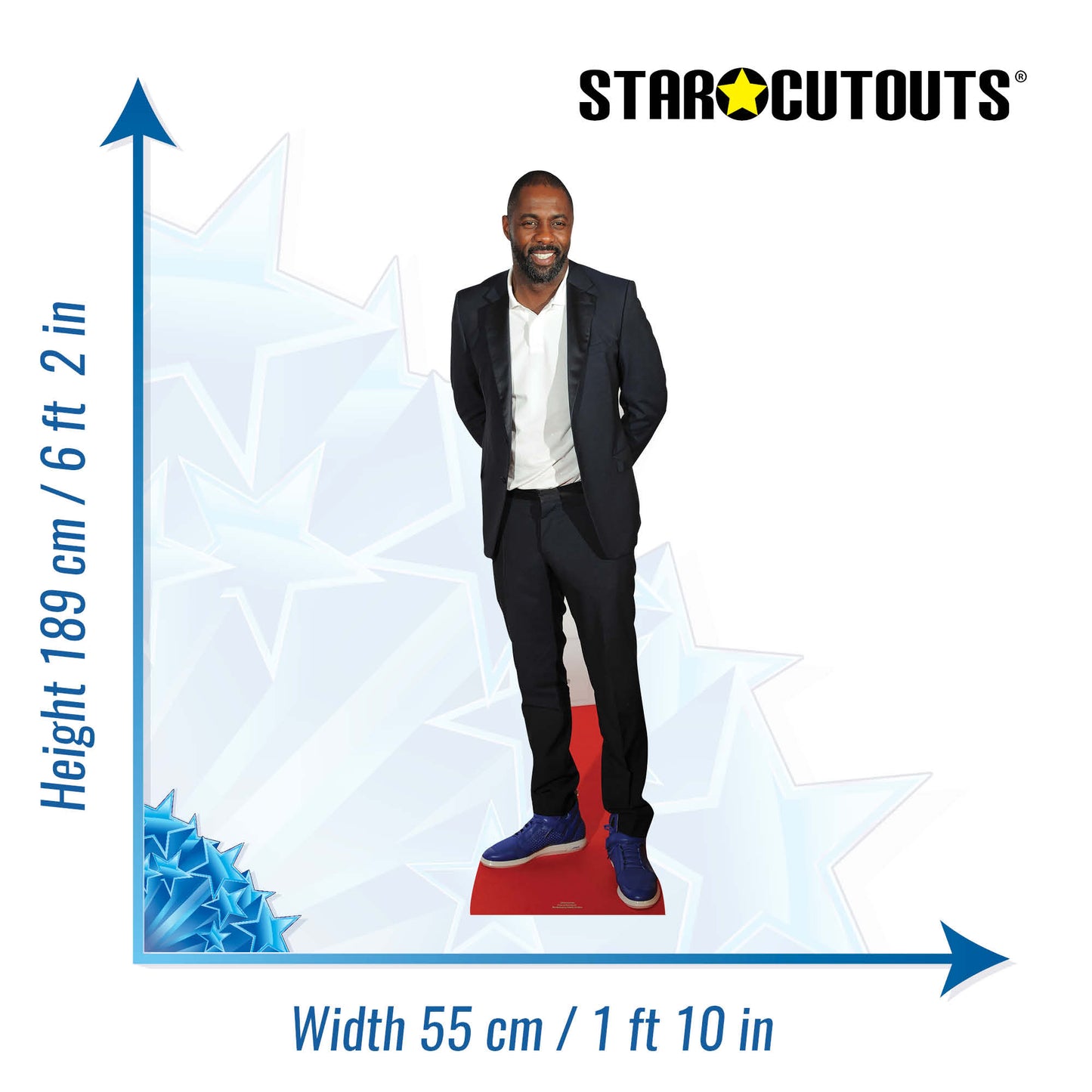 CS578 Idris Elba Height 189cm Lifesize Cardboard Cutout - mycardboardcutout