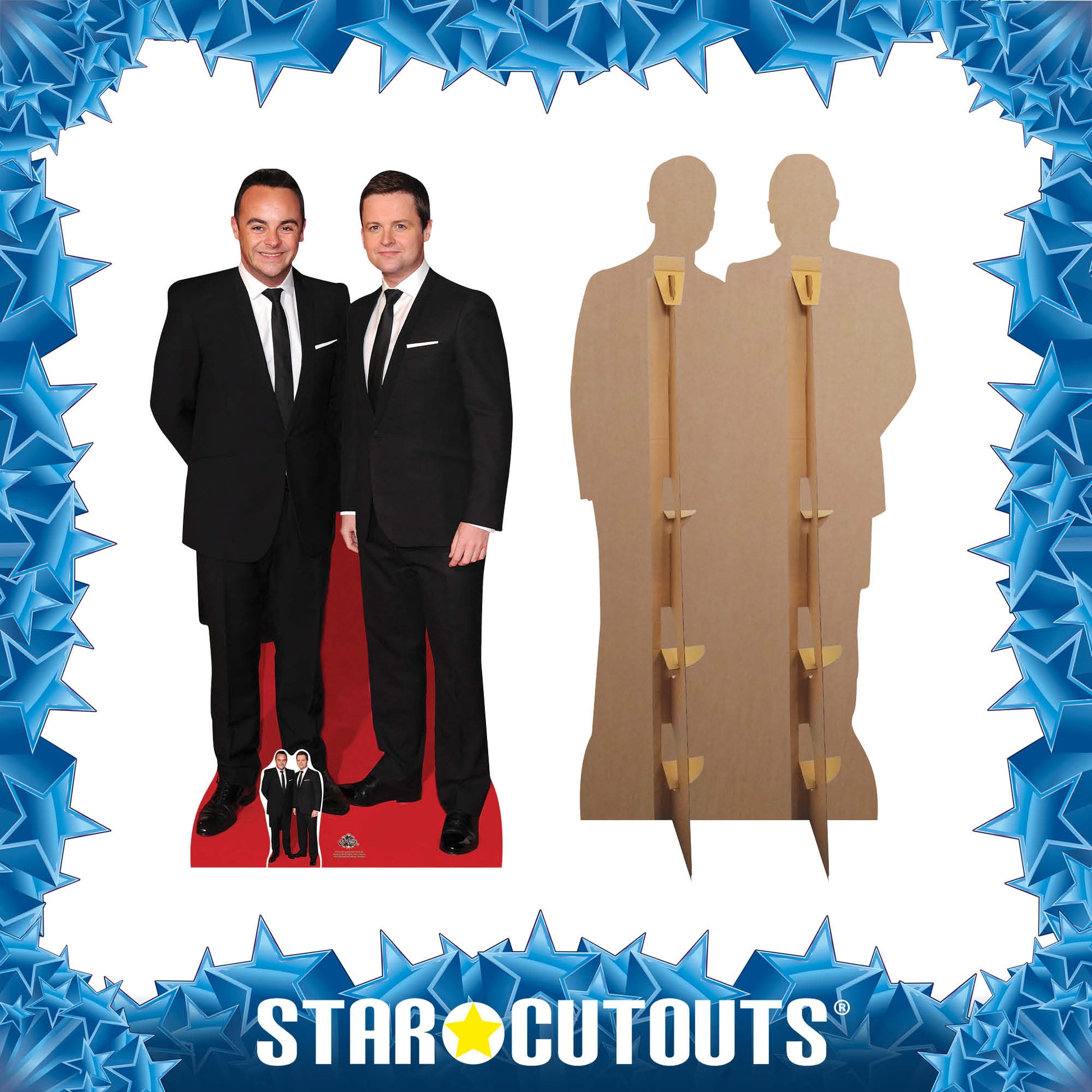 CS582 Ant & Dec Height 172cm Lifesize Cardboard Cutout - mycardboardcutout