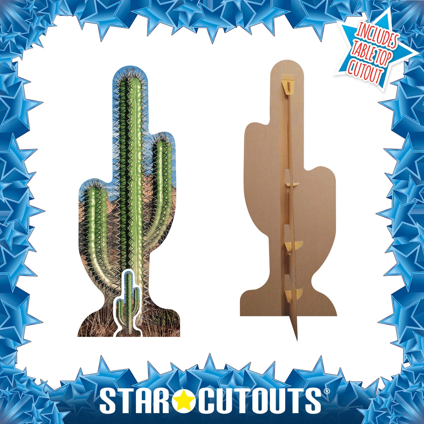 SC583 Cactus Single Cardboard Cut Out Height 183cm - mycardboardcutout