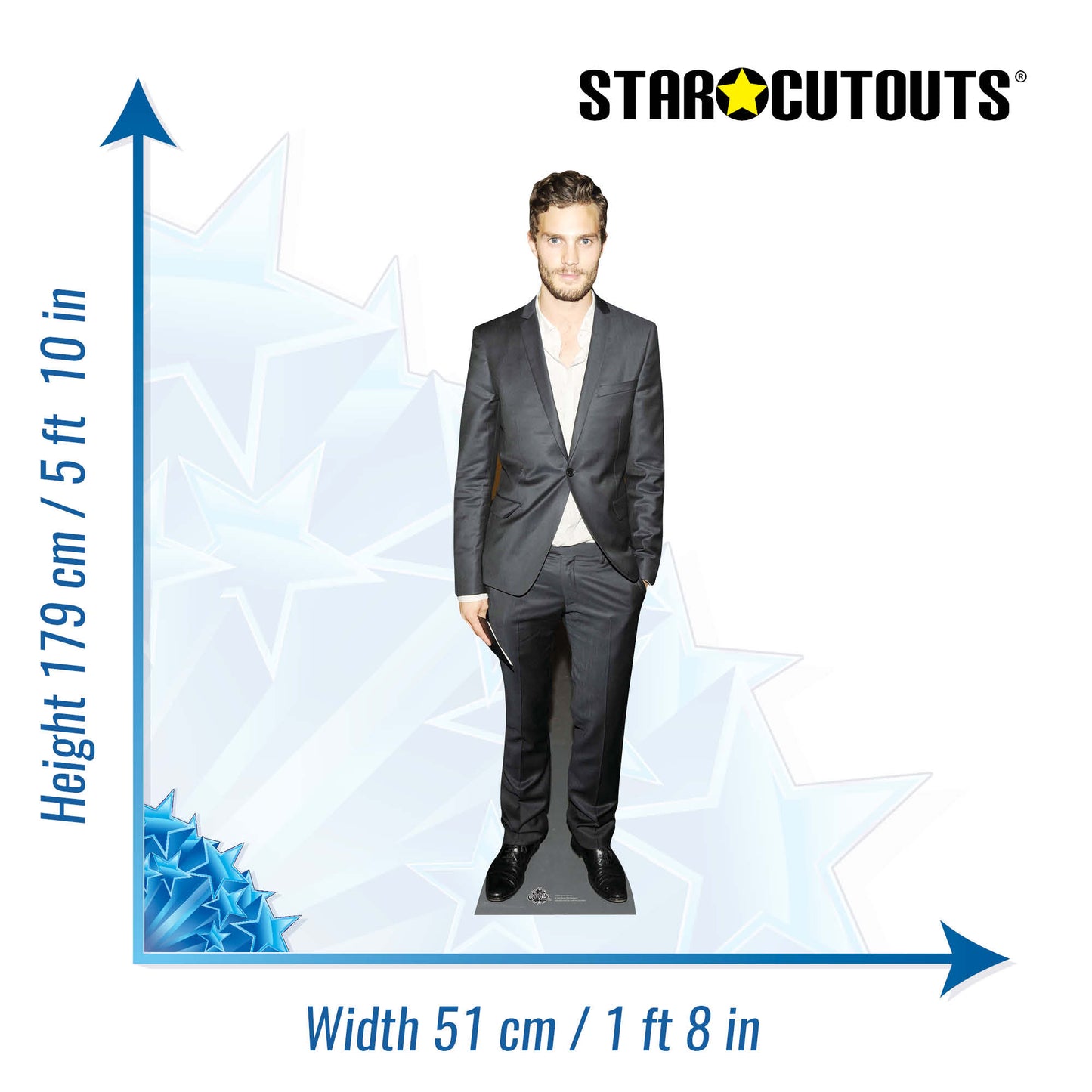 CS592 Jamie Dornan Height 179cm Lifesize Cardboard Cutout - mycardboardcutout