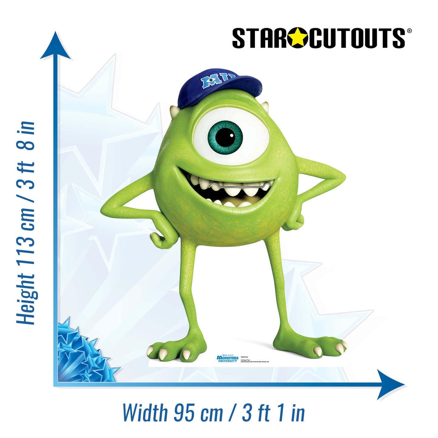 Mike Monster's University Cardboard Cut Out Height 113cm