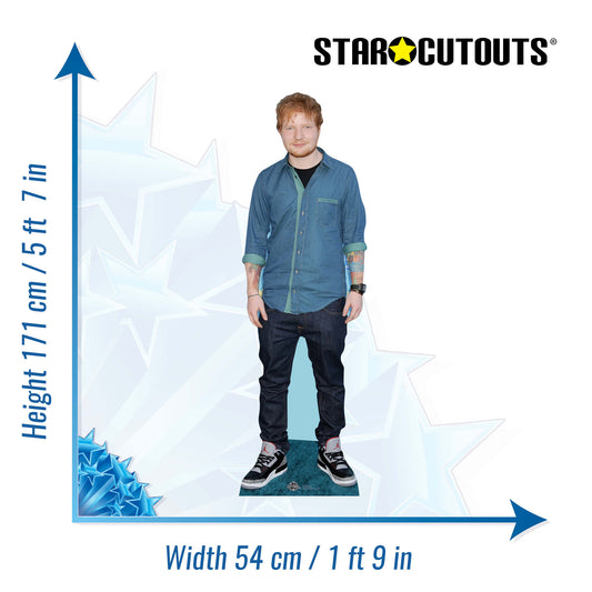 CS595 Ed Sheeran Height 171cm Lifesize Cardboard Cut Out With Mini - mycardboardcutout