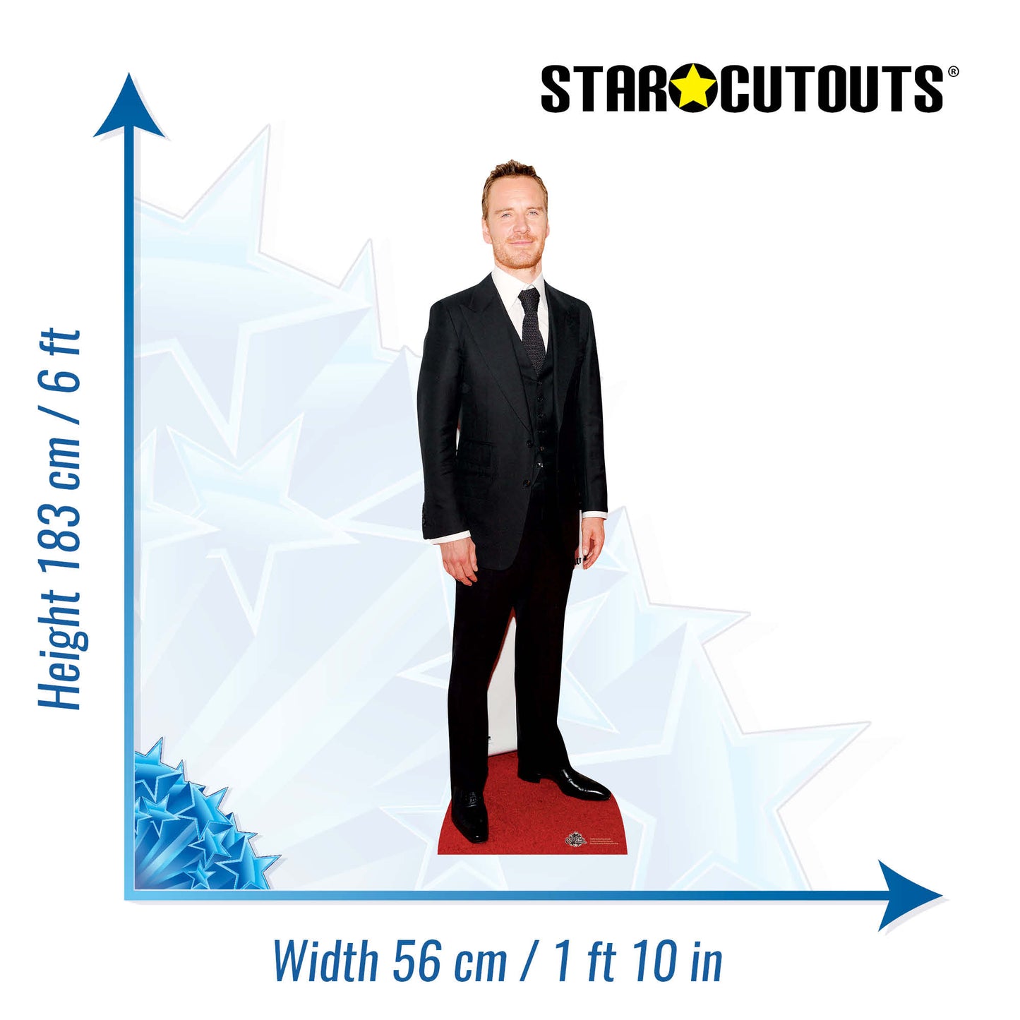 CS600 Michael Fasbender Height 183cm Lifesize Cardboard Cut Out With Mini - mycardboardcutout