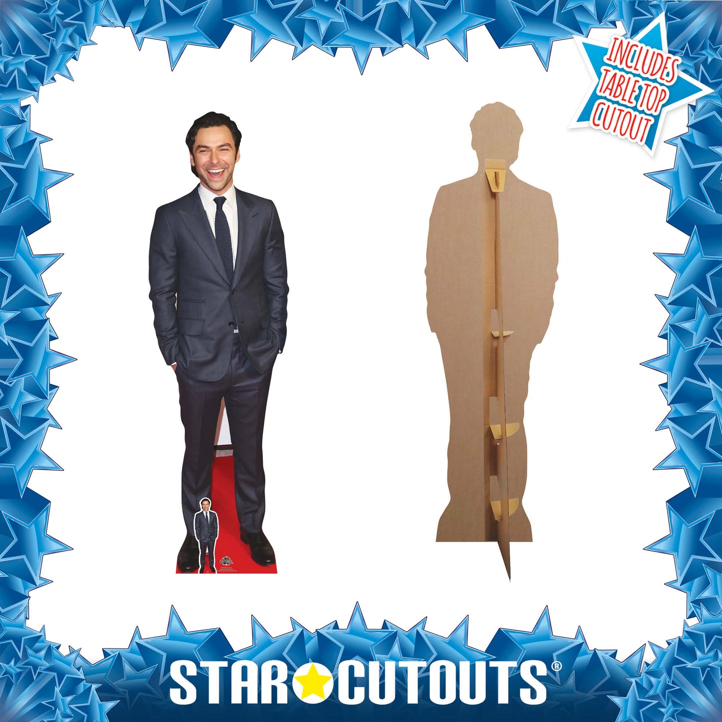 CS640 Aidan Turner Height 178cm Lifesize Cardboard Cut Out With Mini