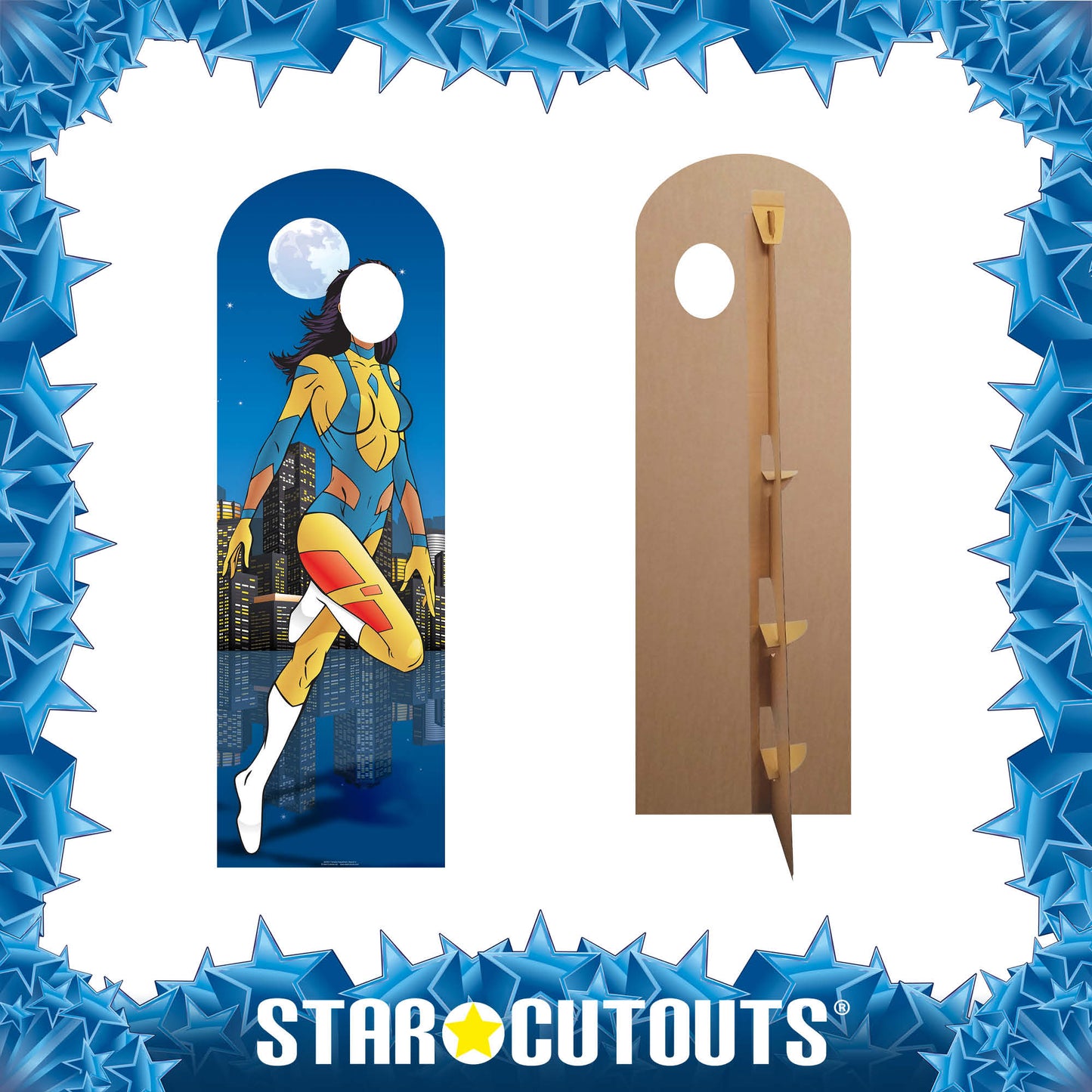SC651 Female superhero Stand In Cardboard Cut Out Height 181cm - mycardboardcutout