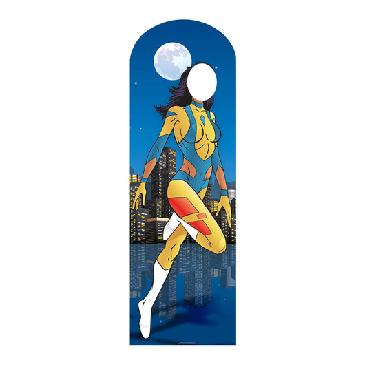 SC651 Female superhero Stand In Cardboard Cut Out Height 181cm - mycardboardcutout