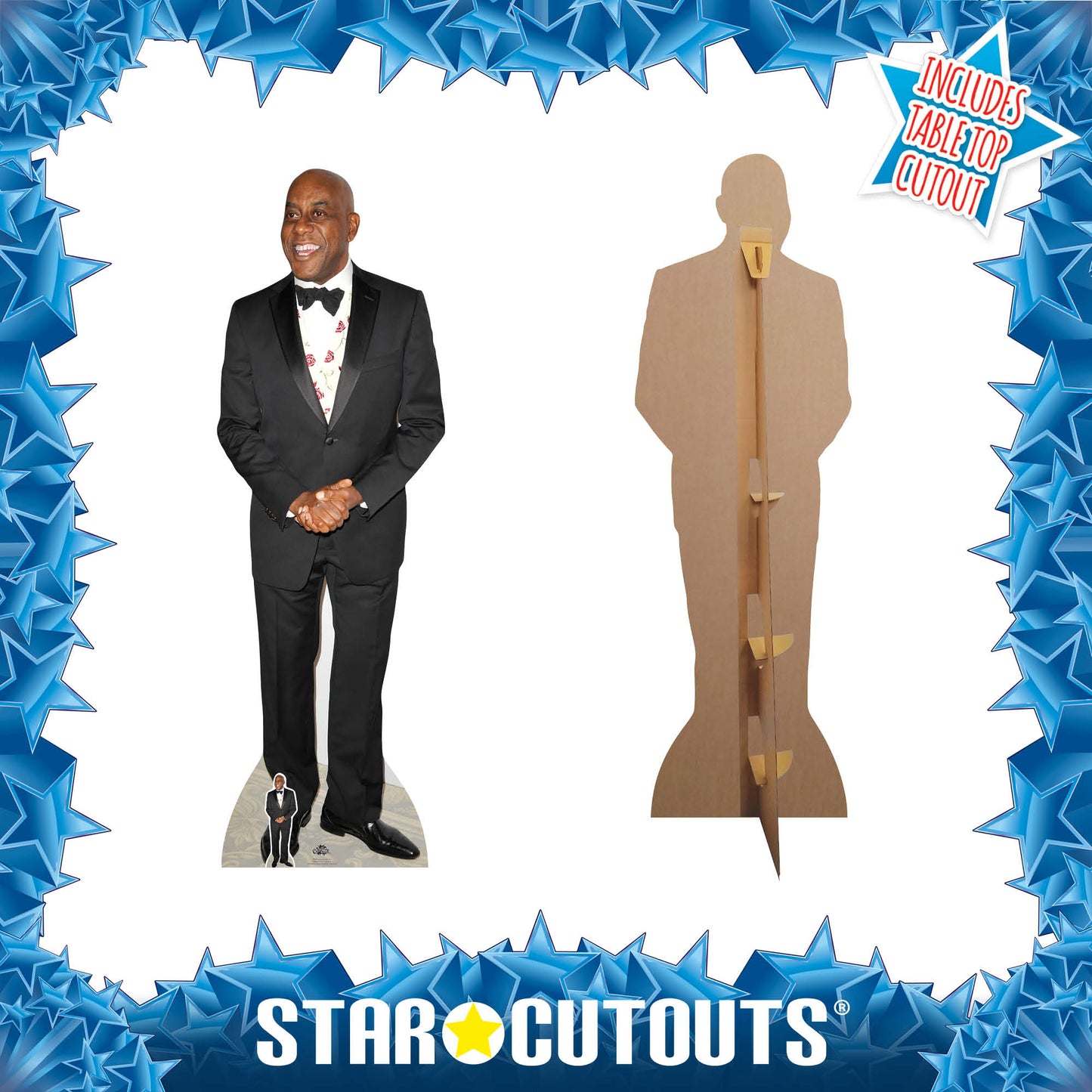 CS652 Ainsley Harriott Height 190cm Lifesize Cardboard Cut Out With Mini - mycardboardcutout
