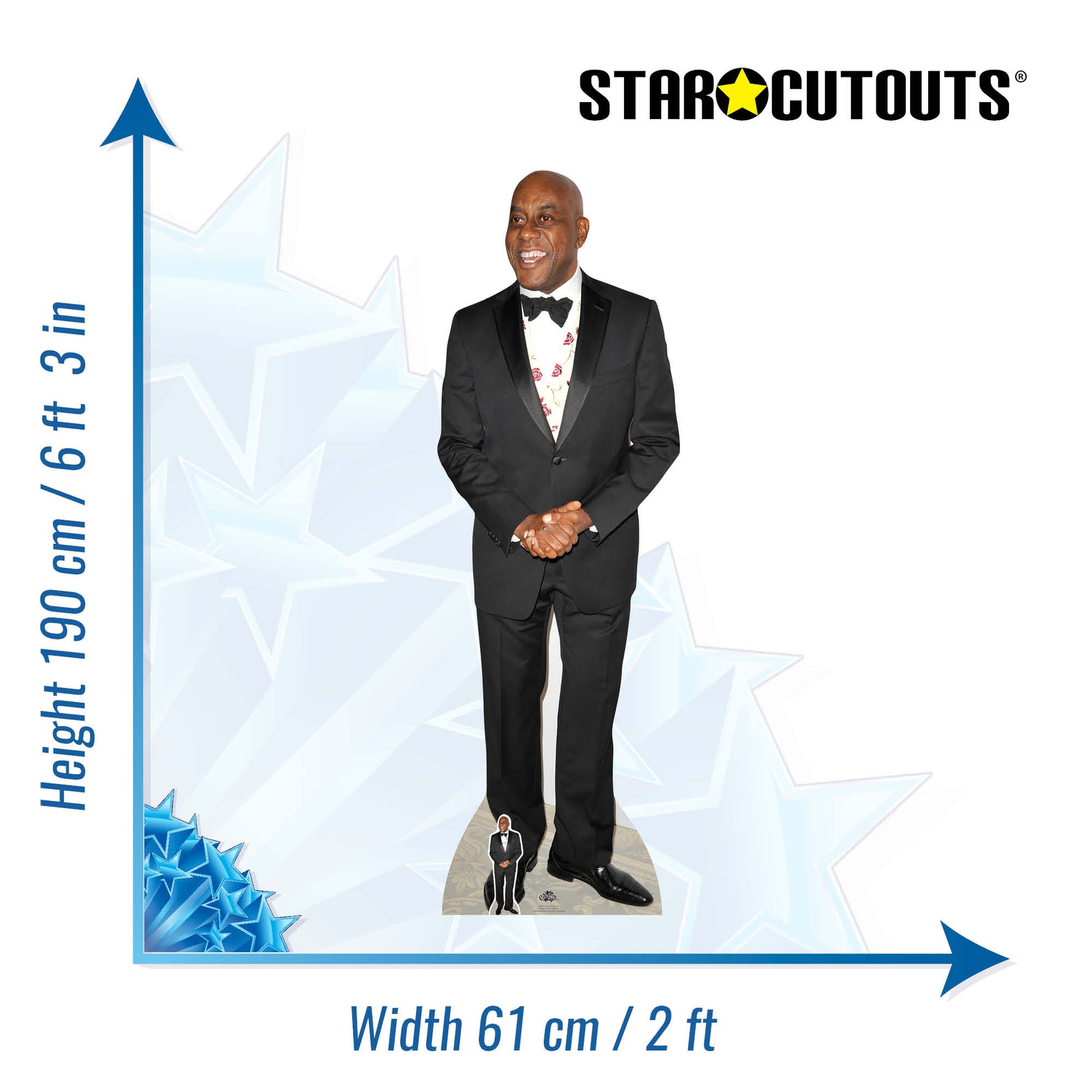 CS652 Ainsley Harriott Height 190cm Lifesize Cardboard Cut Out With Mini - mycardboardcutout