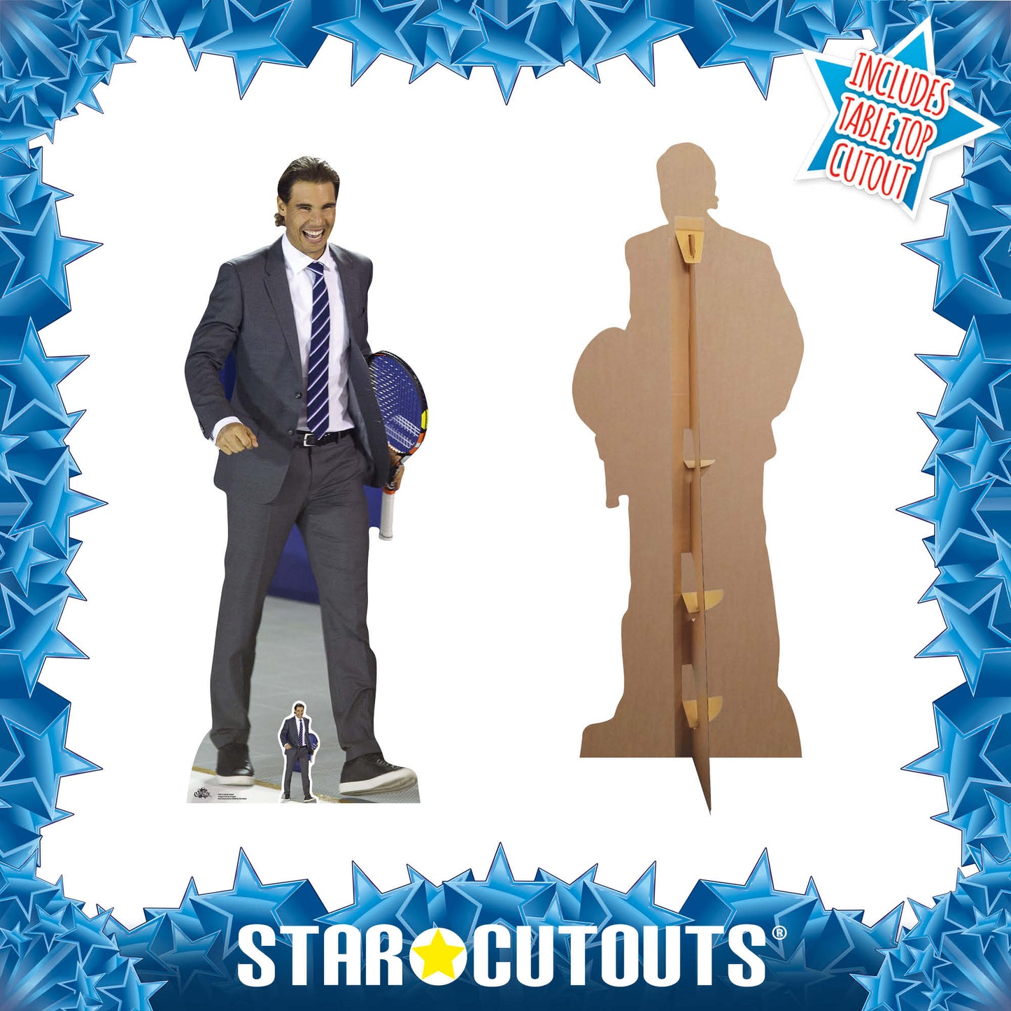 CS672 Rafael Nadal Height 183cm Lifesize Cardboard Cut Out With Mini - mycardboardcutout