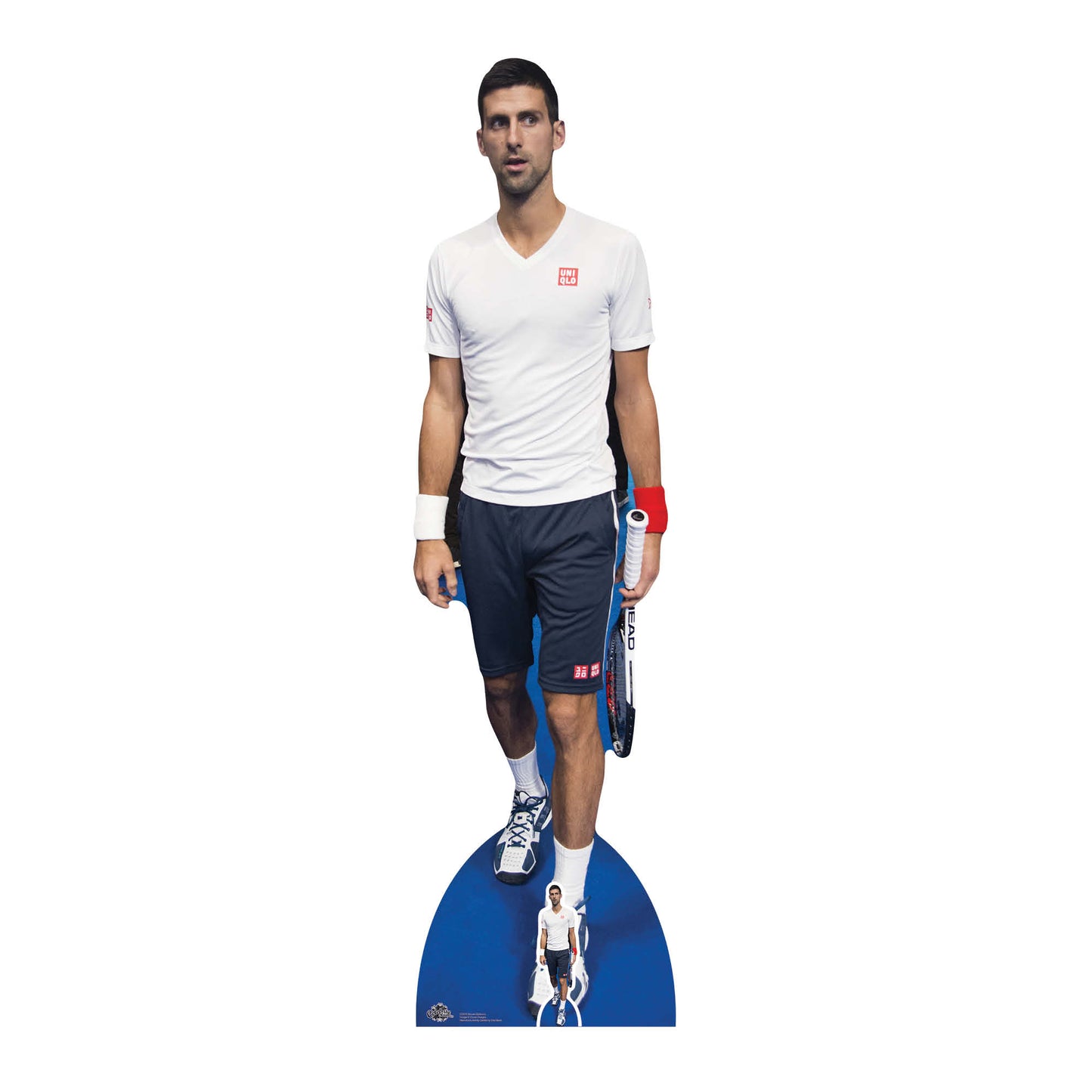 CS676 Novak Djokovic Height 186cm Lifesize Cardboard Cut Out With Mini - mycardboardcutout