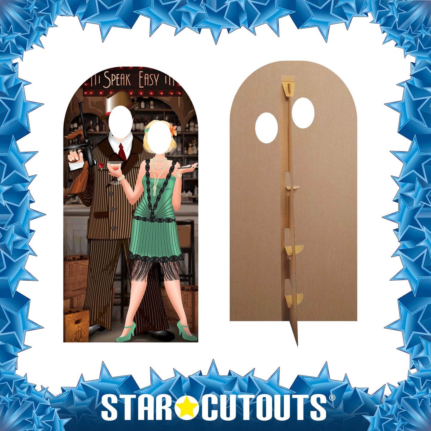 SC682 Roaring 20's Stand In Cardboard Cut Out Height 191cm - mycardboardcutout