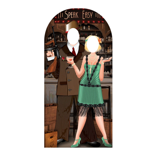 SC682 Roaring 20's Stand In Cardboard Cut Out Height 191cm - mycardboardcutout