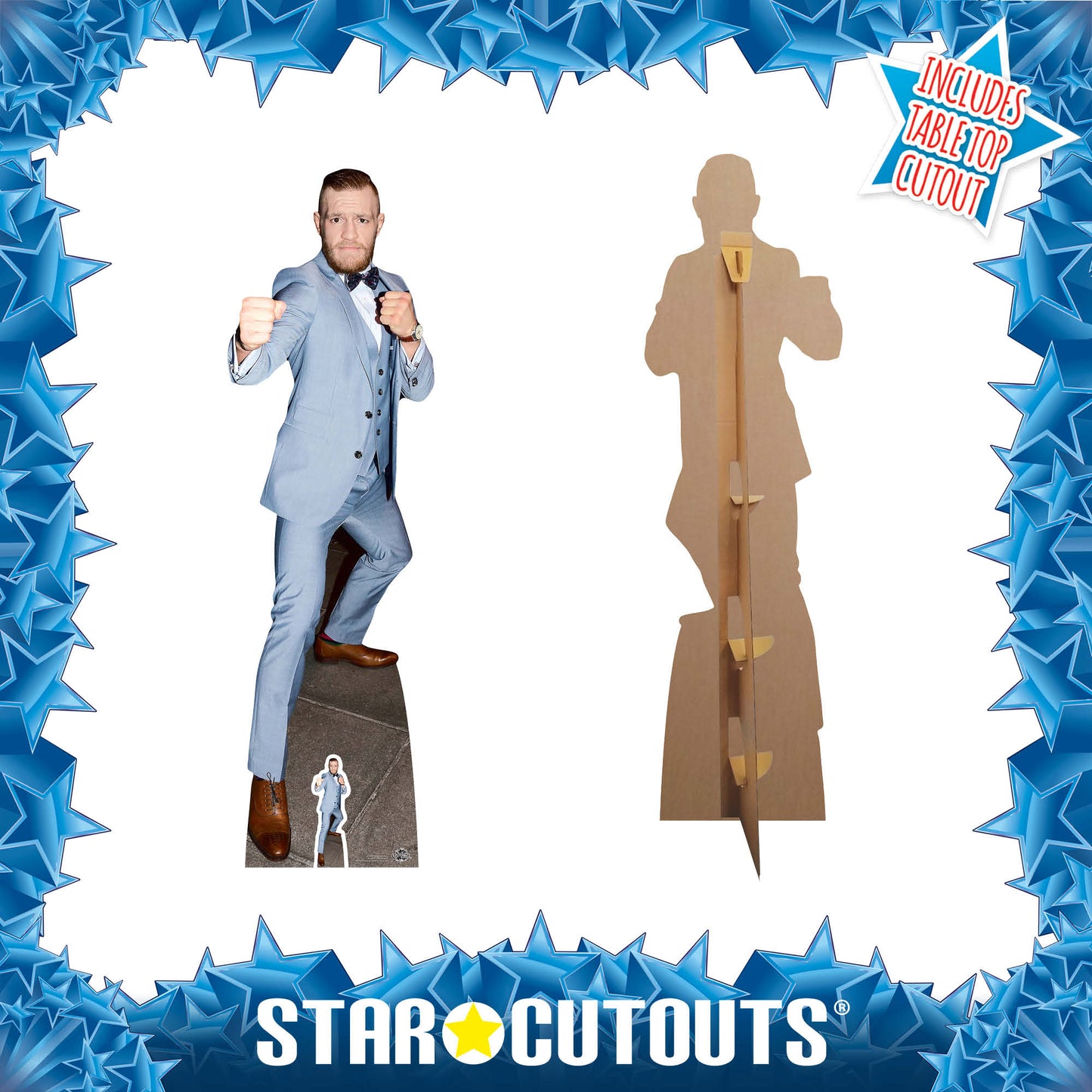 CS685 Conor McGregor Fighting Champion Height 180cm Lifesize Cardboard Cut Out With Mini - mycardboardcutout