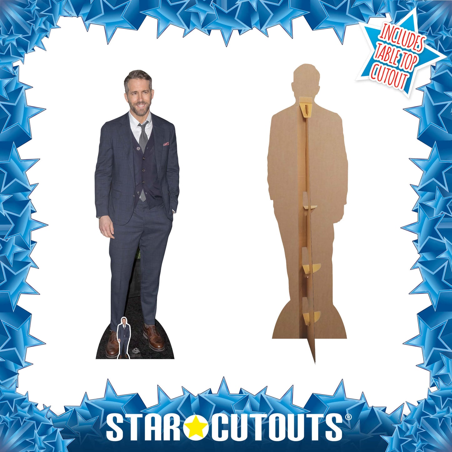 CS704 Ryan Reynolds Smart Casual Suit Height 188cm - mycardboardcutout