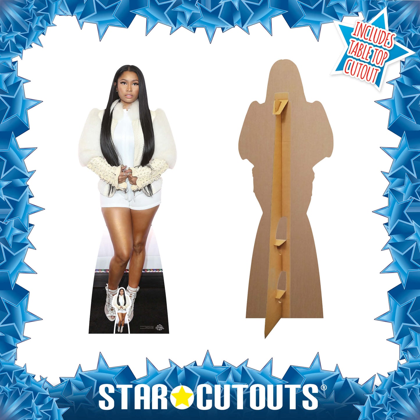 CS708 Nicki Minaj Height 163cm Lifesize Cardboard Cut Out With Mini - mycardboardcutout