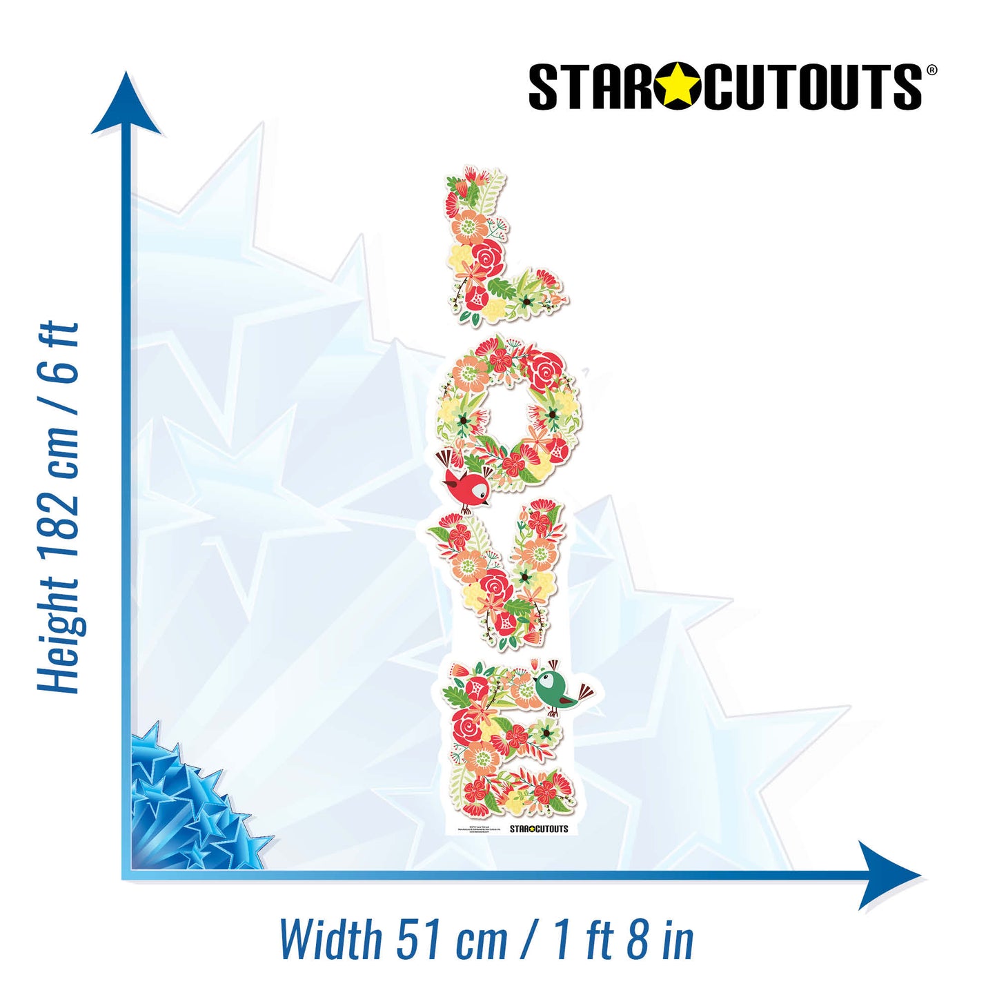 SC713 Love Cut-out Cardboard Cut Out Height 182cm - mycardboardcutout