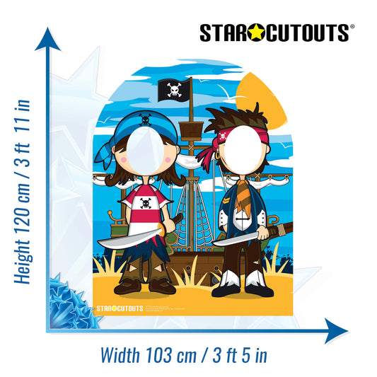 SC714 Pirate Stand In (child-sized) Cardboard Cut Out Height 120cm - mycardboardcutout