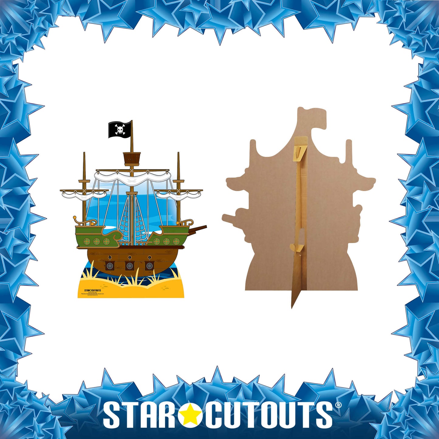 SC715 Pirate Ship Cardboard Cut Out Height 120cm - mycardboardcutout