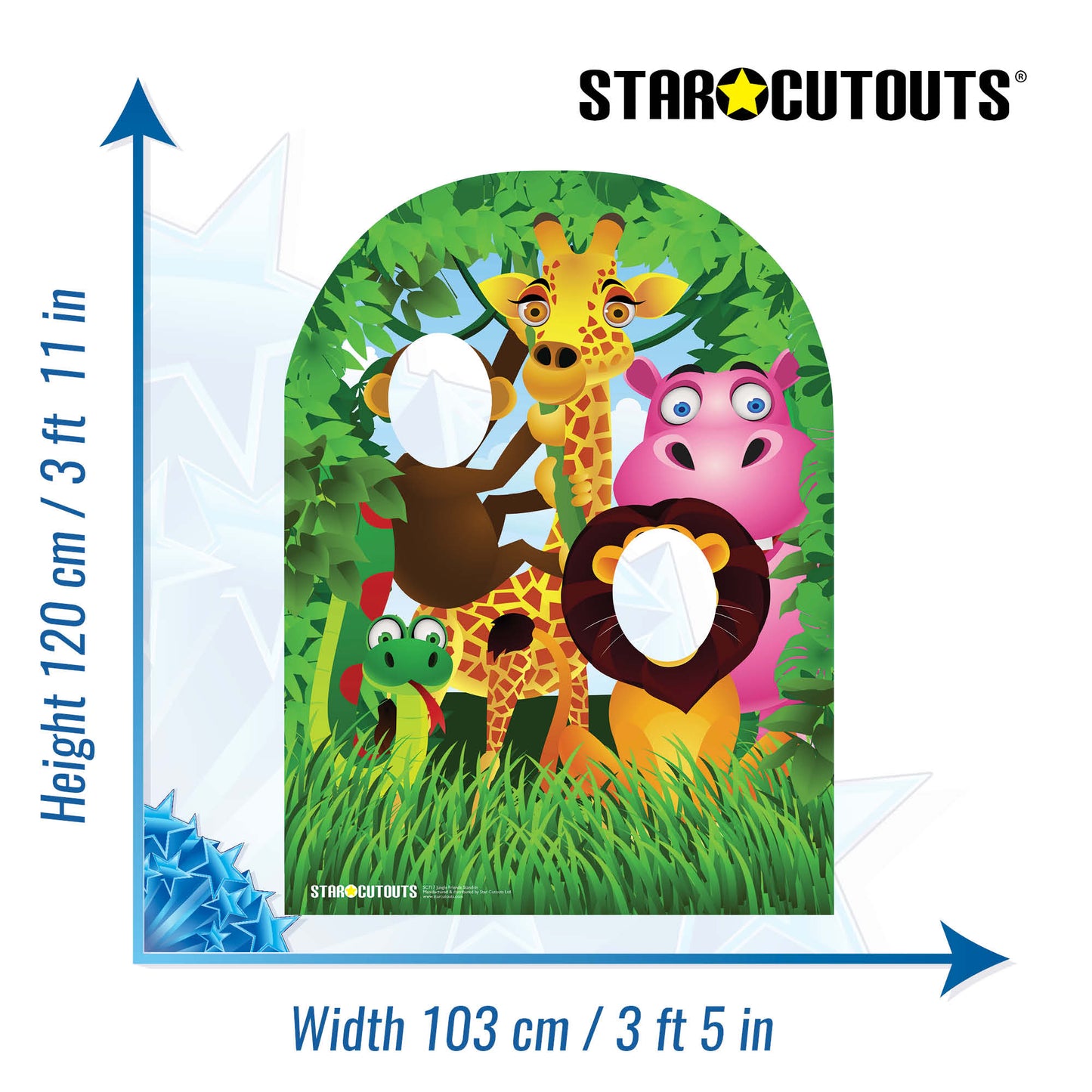 SC717 Jungle stand in (child) Cardboard Cut Out Height 120cm - mycardboardcutout