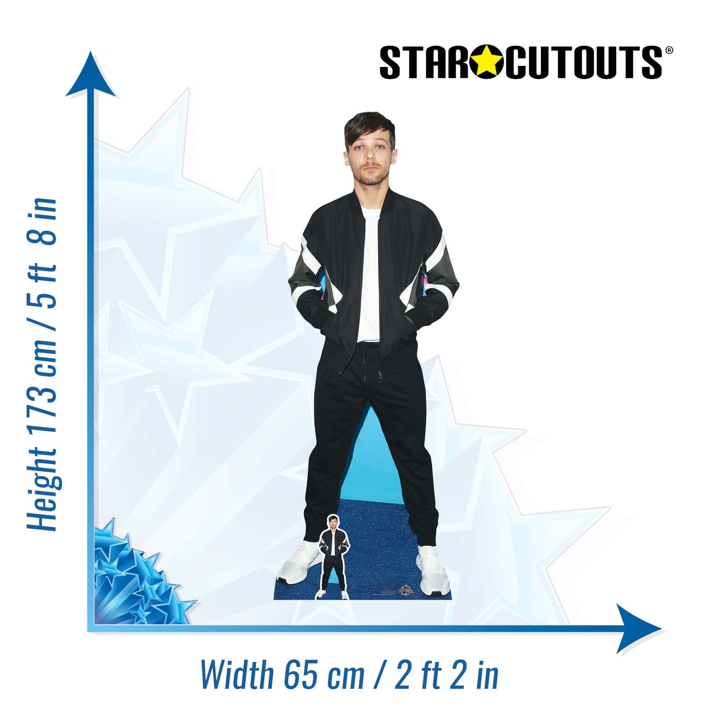 CS720 Louis Tomlinson singer and songwriter Height 173cm - mycardboardcutout