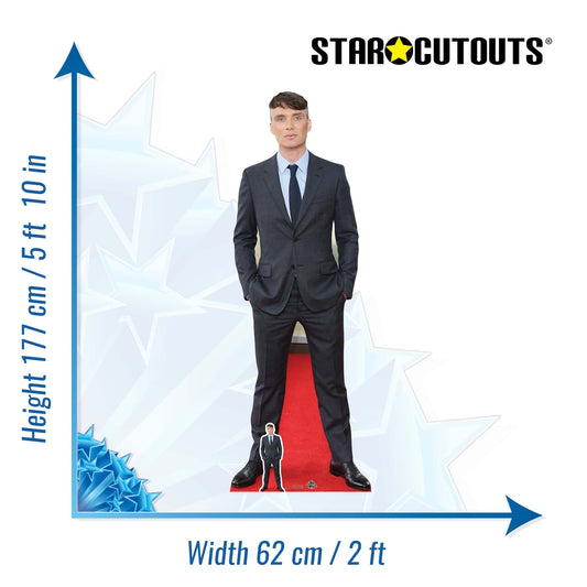 CS725 Cillian Murphy Height 177cm Lifesize Cardboard Cut Out With Mini - mycardboardcutout