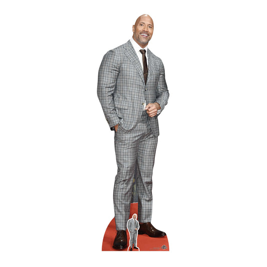 CS727 Dwayne Johnson Checked Suit Height 194cm - mycardboardcutout