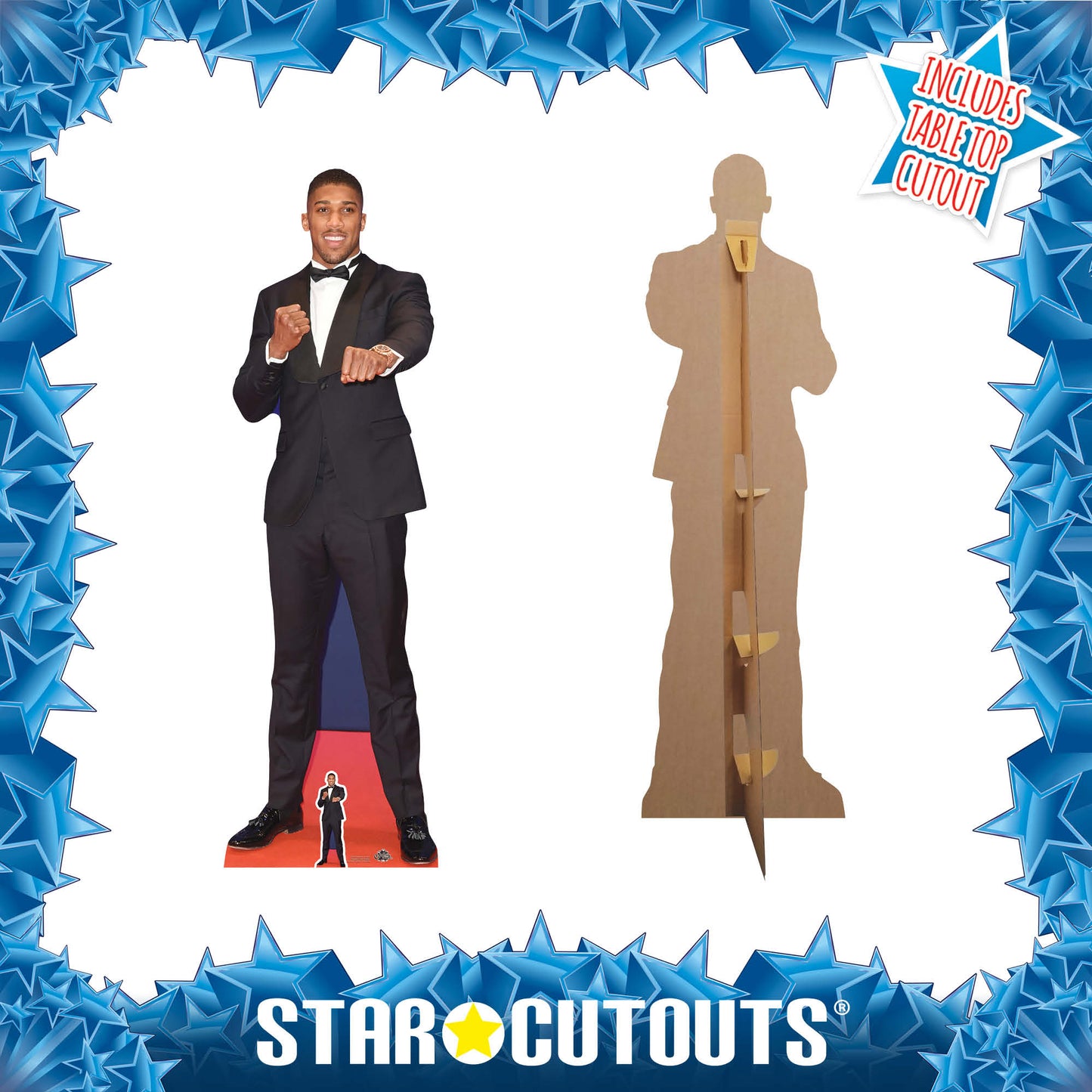CS736 Anthony Joshua Boxer Height 191cm Lifesize Cardboard Cut Out With Mini - mycardboardcutout