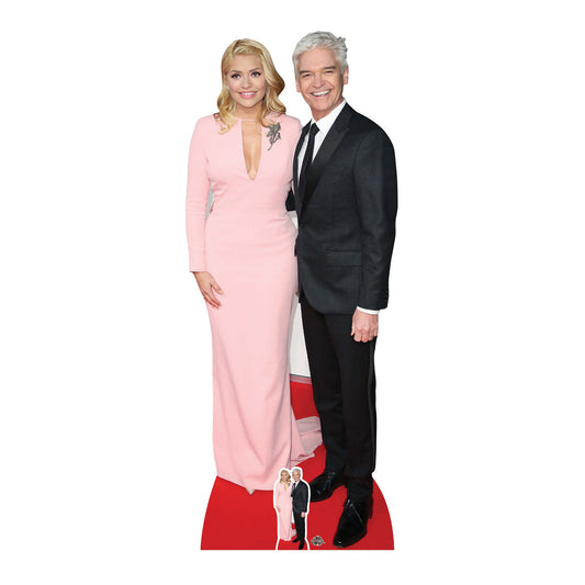CS737 Holly Willoughby & Phillip Schofield Height 183cm Lifesize Cardboard Cut Out With Mini - mycardboardcutout