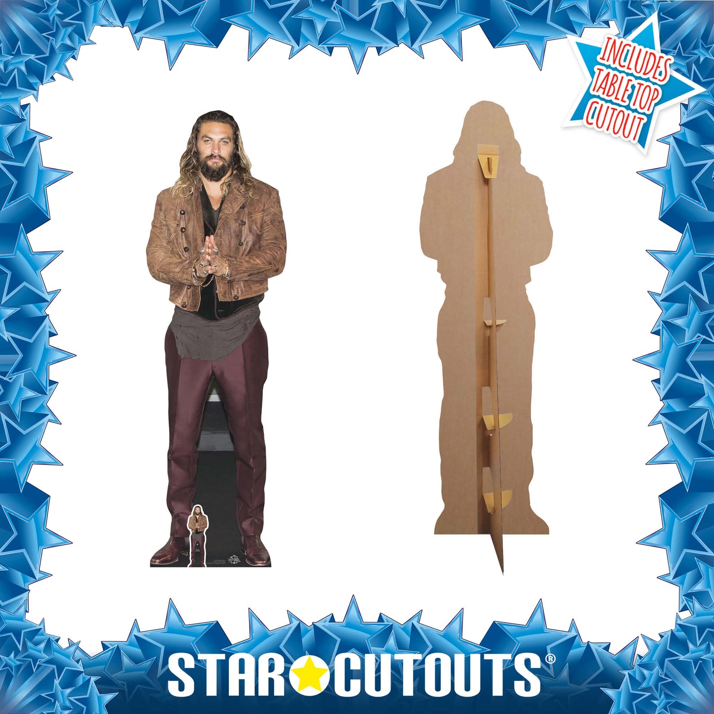 CS744 Jason Momoa Height 192cm Lifesize Cardboard Cut Out With Mini - mycardboardcutout