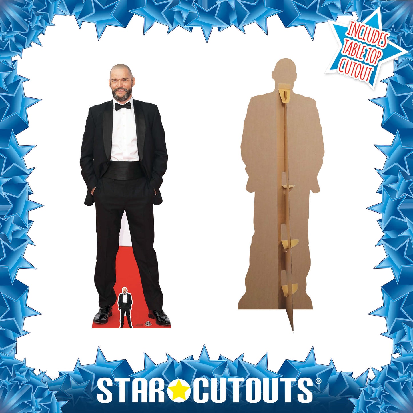 CS753 Fred Sirieix Maitre De First Dates Height 180cm Lifesize Cardboard Cut Out With Mini - mycardboardcutout
